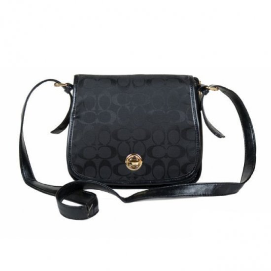 Coach Classic Rambler Legacy In Signature Medium Black Crossbody Bags BDV Coach Classic Rambler Legacy In Signature Medium Black Crossbody Bags BDV